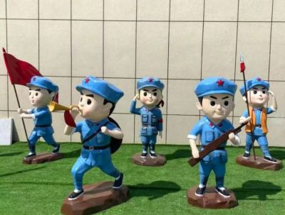 玻璃鋼卡通紅軍戰(zhàn)士雕塑