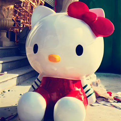 HelloKitty凱蒂貓玻璃鋼卡通動物貓雕塑