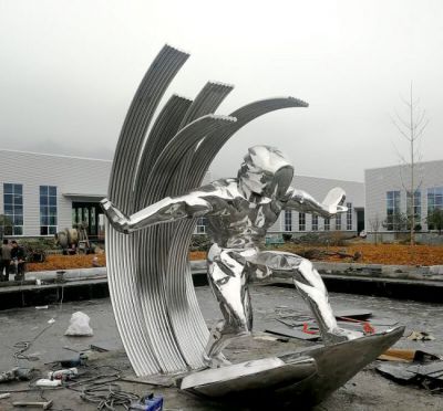 鏡面不銹鋼人物雕塑